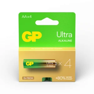 Алкална батерия GP ULTRA LR6 AA 4 броя в опаковка продукт снимка отпред
