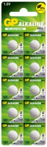 Бутонна алкална батерия GP189 LR-1130 10 броя опаковка продукт снимка