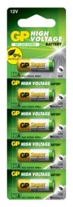 Алкална батерия GP 12 V /5бр./pack цена за 1 бр. батерия А23 основно продуктово изображение