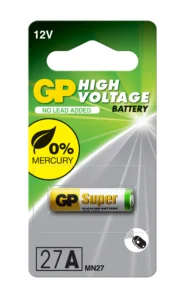 Алкална батерия GP 12 V 1 бр. в опаковка за аларми А27 продукт снимка отпред