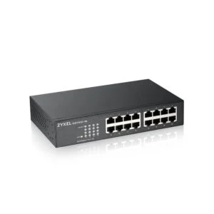 Суич ZYXEL GS1100-16 16 портов Gigabit за монтиране в шкаф предна страна