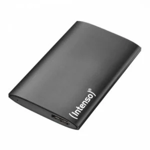 Intenso External SSD 2TB Premium black продуктова снимка с алуминиев корпус