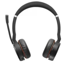 Безжични слушалки Jabra Evolve 75 SE MS Bluetooth Черни продуктова снимка отпред