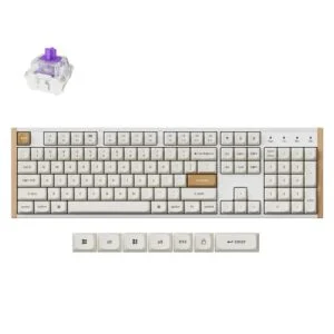 Геймърска безжична Механична клавиатура Keychron K10 HE Magnetic Switch - White Special Edition снимка отпред