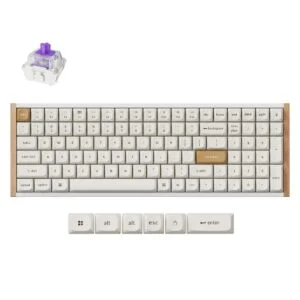 Геймърска механична клавиатура Keychron K4 HE Special Edition White продуктова снимка с пълен размер и безжична функционалност