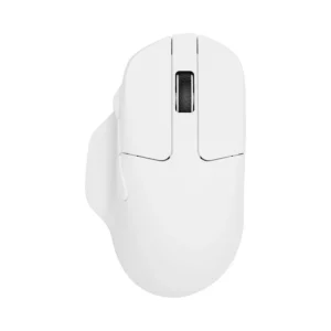 Безжична мишка Keychron M7 1000Hz Matte White продуктова снимка отпред с видими бутони и дизайн