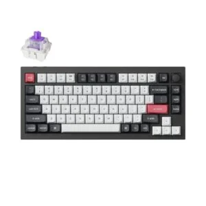 Механична клавиатура Keychron Q1 HE QMK 75% Carbon Black Wireless основен изглед отпред