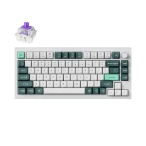 Механична клавиатура Keychron Q1 HE QMK 75% Shell White с Gateron Double-Rail Magnetic Nebula Switch на снимка