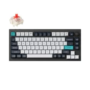 Безжична механичка клавиатура Keychron Q1 MAX Gateron Jupiter Red Switch Carbon Black продукт снимка показваща дизайна и клавишите