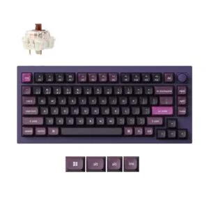Безжична механичка клавиатура Keychron Q1 MAX Gateron Jupiter Brown Switch - Purple основна снимка