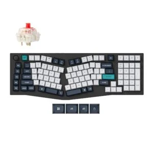 Механична клавиатура Keychron Q13 Max Carbon Black Wireless Jupiter Red продуктова снимка