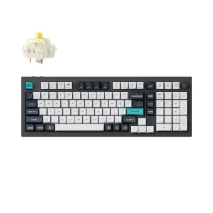Механична клавиатура Keychron Q5 Max QMK Carbon Black с Gateron Jupiter Banana суичове на снимка