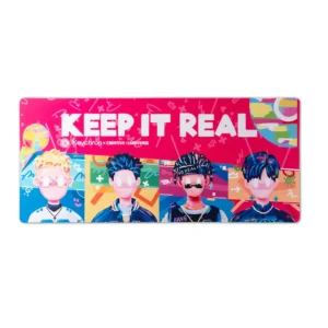 Desk Mat Keychron - Rapper Keep it Real геймърски пад в многоцветен дизайн