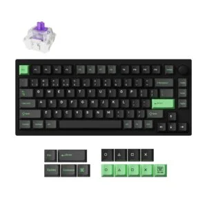 Безжична Механична клавиатура Lemokey P1 HE QMK 75% Black продуктова снимка с видим дизайн