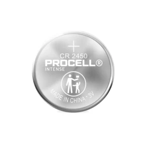 Бутонна батерия DURACELL PROCELL CR2450 3V 1 бр. bulk продуктова снимка с видими размери и форма