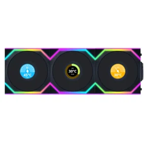 Вентилатори 3бр Lian Li UNI FAN SL Wireless LCD ARGB PWM - 120 mm Черен основна продуктова снимка