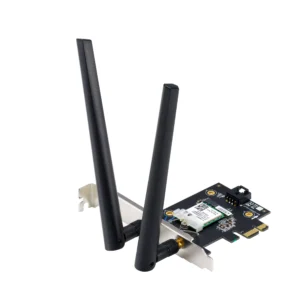 Безжичен адаптер ASUS PCE-BE6500 WiFi 7 PCI-e с две външни антени и Bluetooth 5.4 основна снимка