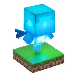 Лампа Paladone Icons Minecraft Allay Light PP12709MCF показана отгоре с видим дизайн