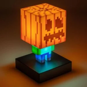 Статуетка Paladone Minecraft Zombie Jack O Lantern Light изглед отстрани