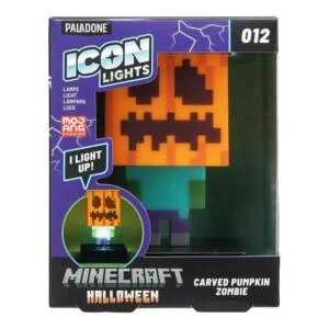 Статуетка Minecraft Zombie Jack O Lantern Light с включено LED осветление