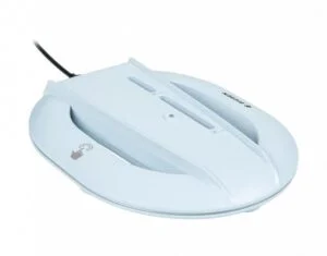 Вертикална поставка Nacon за конзола PS5 Slim с вградени USB портове и червен цвят