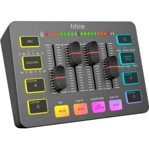 Аудио Миксер FIFINE SC3 RGB Audio Interface - Black основна продуктова снимка
