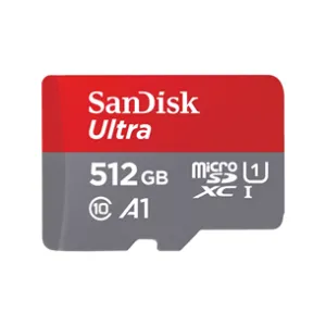 Карта памет SANDISK Ultra microSDXC 512GB продуктова снимка с адаптер