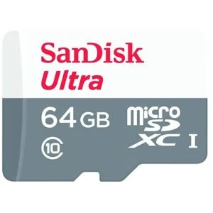 Карта памет SANDISK Ultra microSDXC UHS-I 64GB Class 10 100Mb/s продуктова снимка