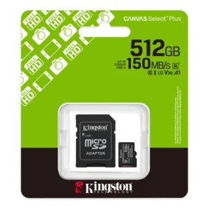 Карта памет Kingston Canvas Select Plus microSDXC 512GB продуктова снимка отпред