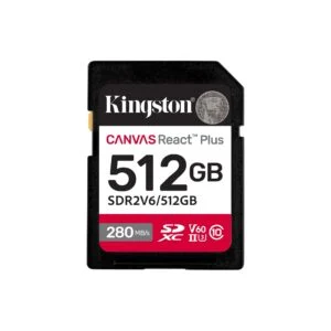 Карта памет Kingston Canvas React Plus V60 UHS-II 512GB снимка на продукта отпред