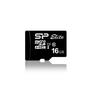 Карта памет Silicon Power Elite 16GB снимка на продукта с MicroSDHC формат