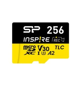 Карта памет Silicon Power Inspire 256GB microSDXC Class 10 SD Adapter продуктова снимка