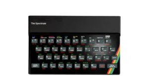 Ретро конзола The Spectrum основен продукт снимка с черен корпус