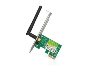 Безжичен адаптер TP-Link TL-WN781ND PCIе 150Mb 802.11n/g/b продуктова снимка с видим PCI Express интерфейс