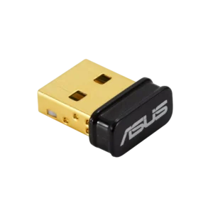 Bluetooth адаптер ASUS USB-BT540 продуктова снимка отпред с видим USB конектор