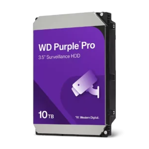 Хард диск WD Purple Pro 10 TB 512MB SATA 3 продуктова снимка с видим интерфейс и размер